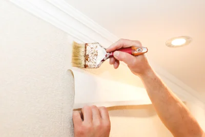 Pose de papier peint aux Ableuvenettes — revêtements muraux et toiles de verre